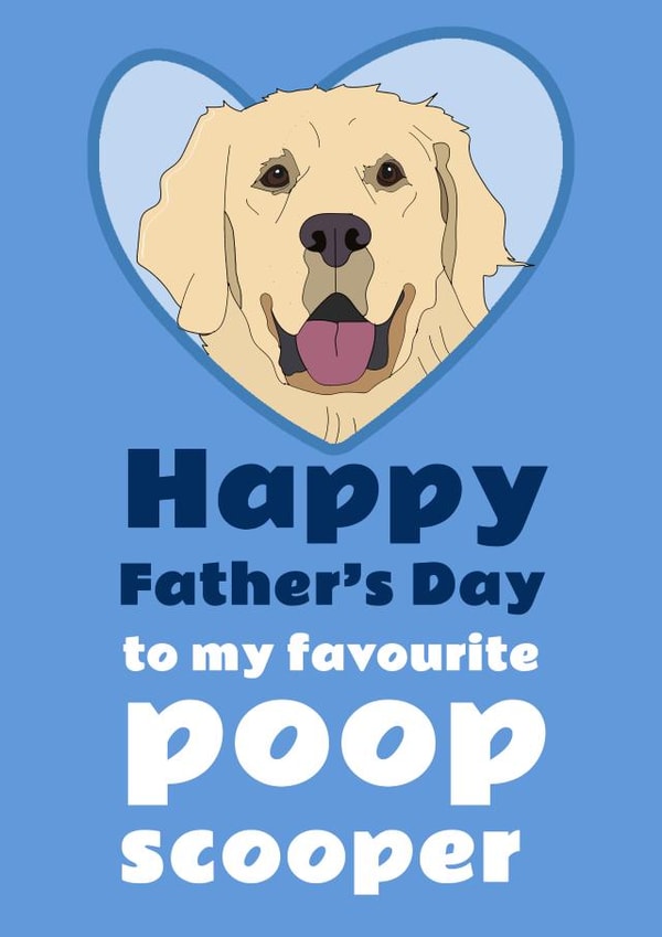 retriever golden retriever Father's Day Card 28963 created by Dolli Does Design