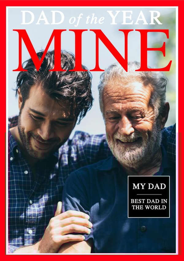 dad-of-the-year pc Father's Day Personalised Photo Card 18518 created by thortful Designs