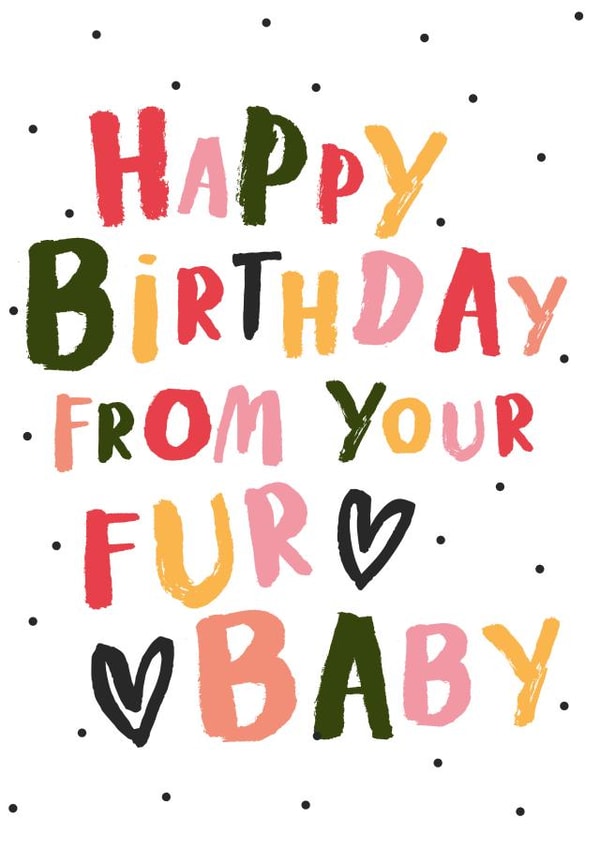 fur baby Birthday Card 18598 created by Poodle Pip