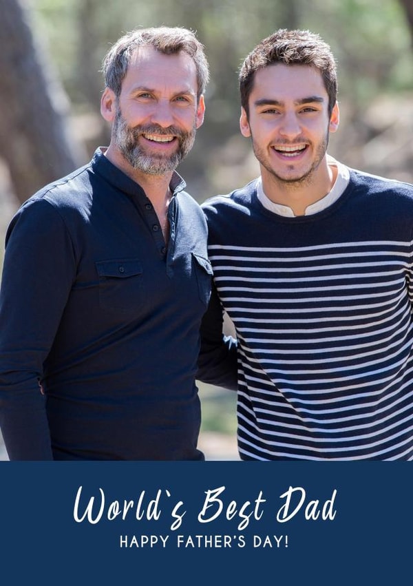photo-world-best-dad pc Father's Day Personalised Photo Card 18522 created by thortful Designs