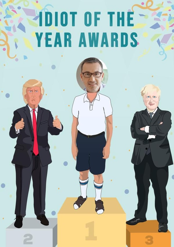 idiot-award pc Father's Day Personalised Photo Card 43200 created by thortful Designs