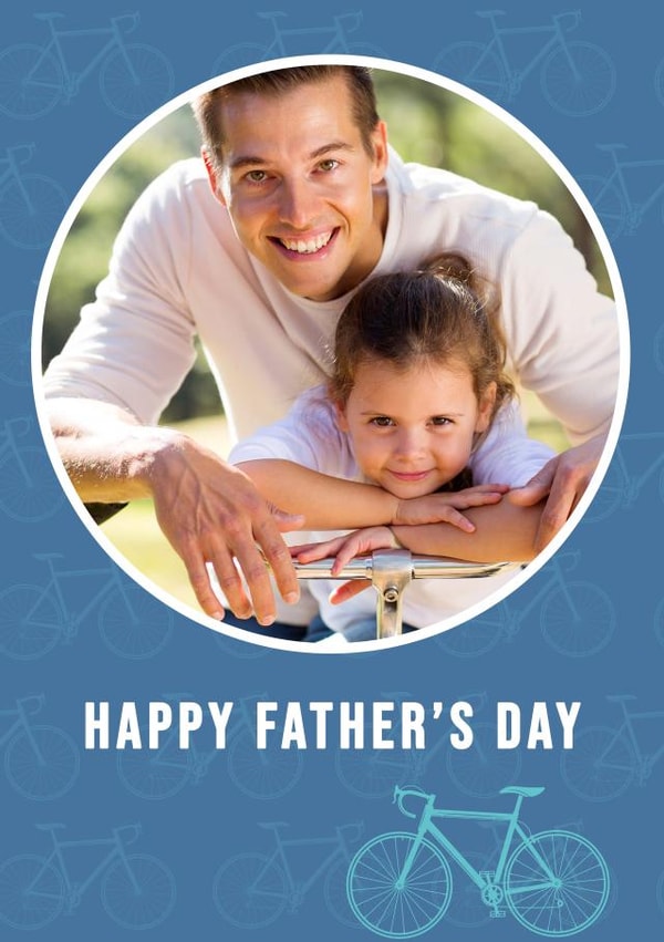 bike pc Father's Day Personalised Photo Card 18525 created by thortful Designs