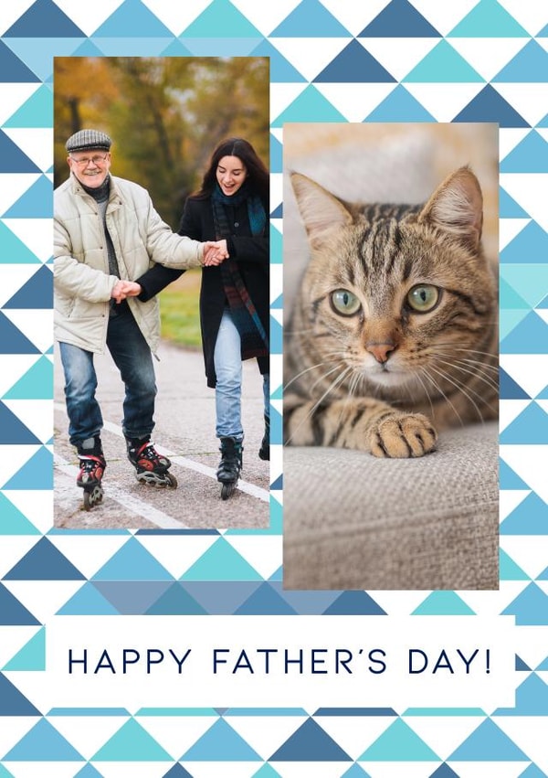 triangles pc Father's Day Personalised Photo Card 18527 created by thortful Designs