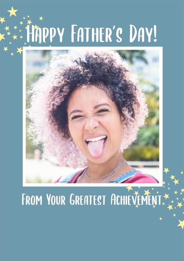 greatest-achievement pc Father's Day Personalised Photo Card 18528 created by thortful Designs