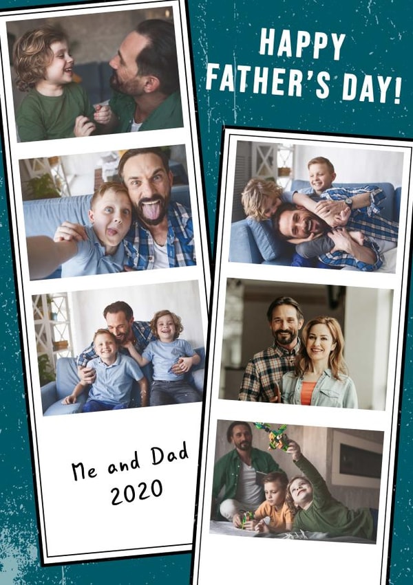 photo-strip Father's Day Personalised Photo Card 43203 created by thortful Designs