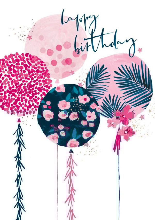 floral bold Birthday Card 18247 created by Hotchpotch 