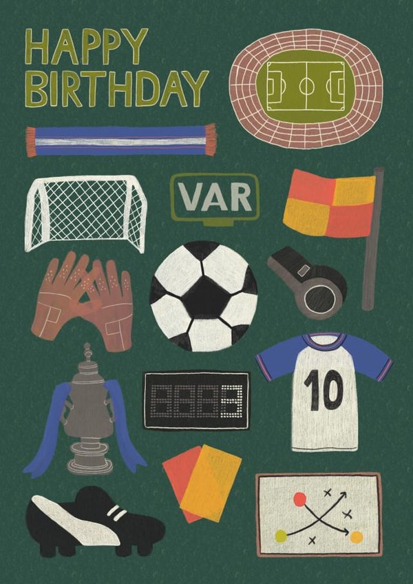 Football birthday card created by Made by Burbs