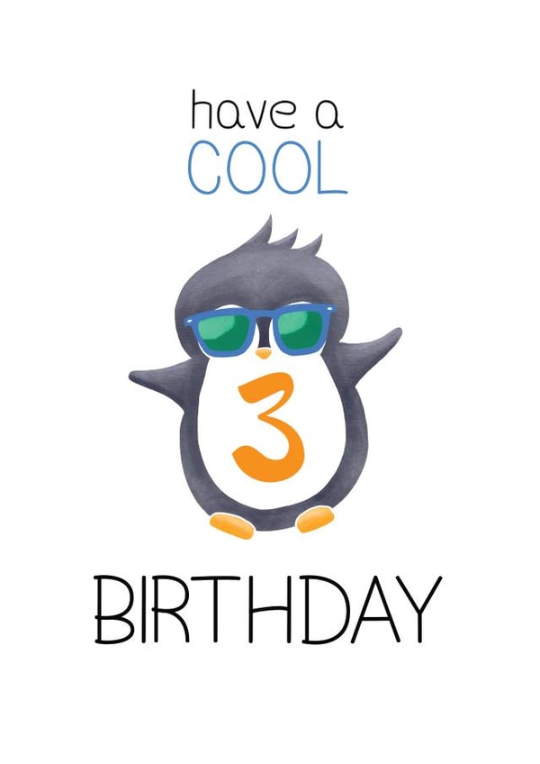 3rd child Birthday Card 17960 created by Bev O'Connor || @oconnordesign