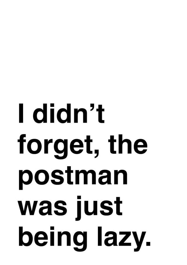 postman lazy Birthday Card 18678 created by Fido & Patch