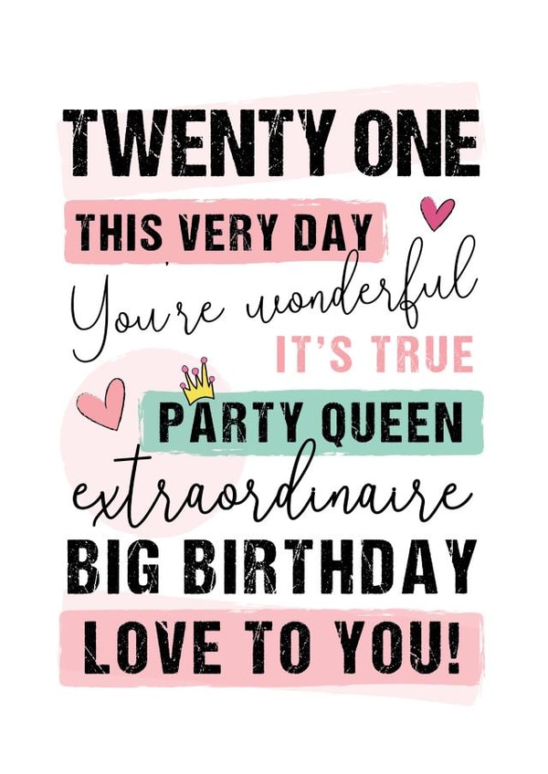 21 21ST Birthday Card 15209 created by Mad Philomena