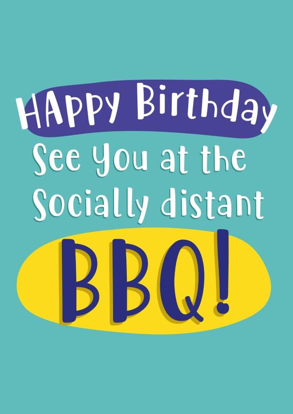 BBQ 2 metre Birthday Card 33632 created by @linesbehind