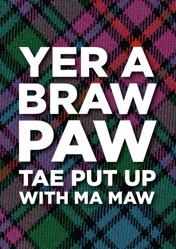 braw paw Father's Day Card 42019 created by Hiya Pal
