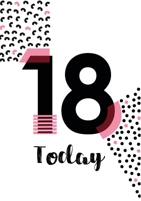 18 eighteen Birthday Card 18489 created by Hey Jude
