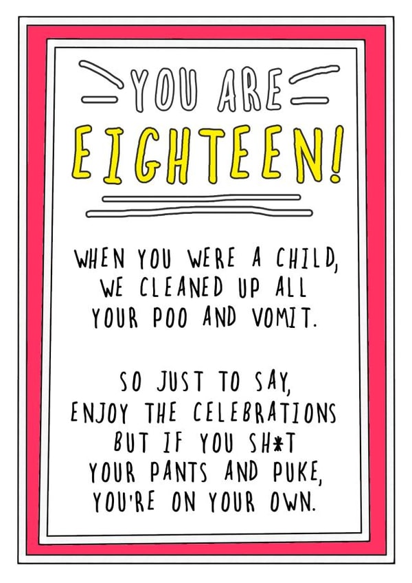 18 eighteen Birthday Card 7544 created by Go La La!