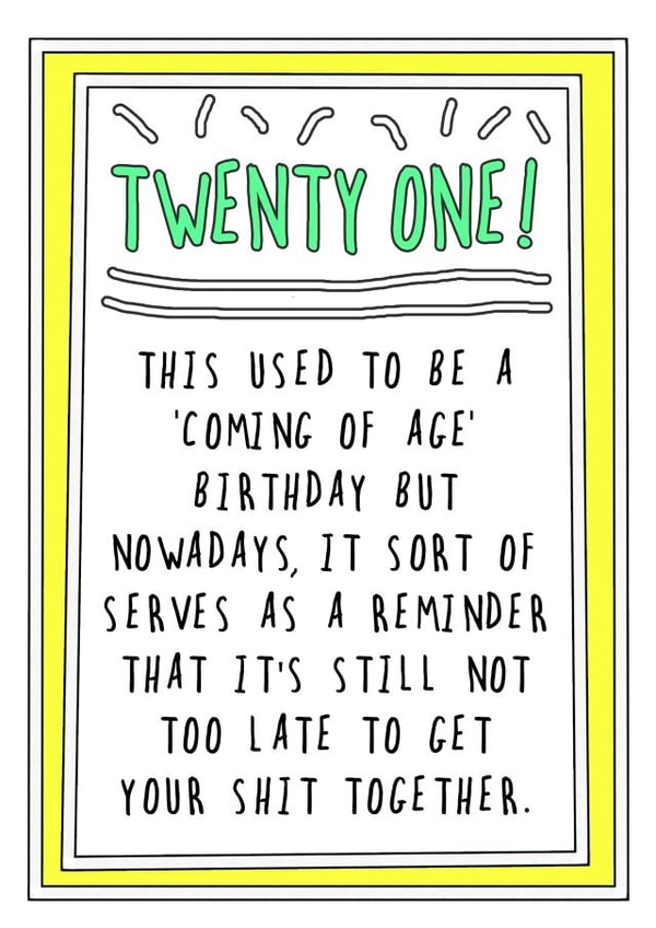 21 twenty one Birthday Card 7545 created by Go La La!