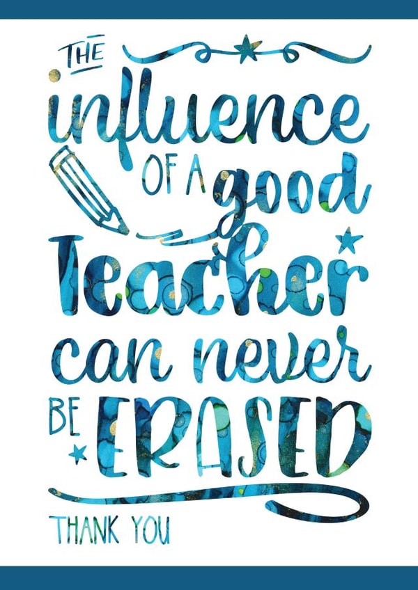 teacher influence Thank You Card 17439 created by Deer and Sparrow