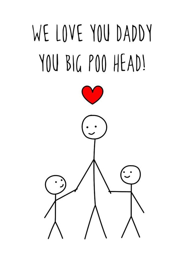 poo head daddy Father's Day Card 17881 created by Hurrah For Gin
