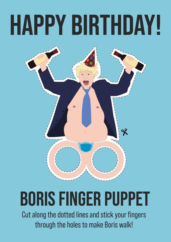 Happy Birthday Funny Boris Birthday Party Card created by Creative Colin