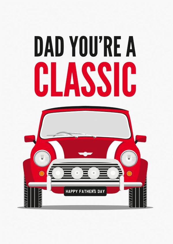 Mini Cooper Classic Father's Day Card created by Diva Doodle Designs