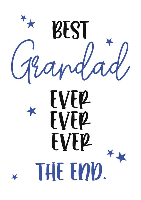 best grandad Father's Day Card 12881 created by JJ & Roo