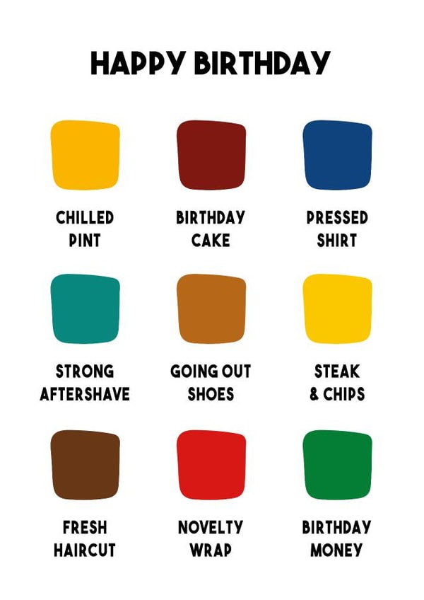 birthday colours paint Birthday Card 31895 created by Simple Sheep Design