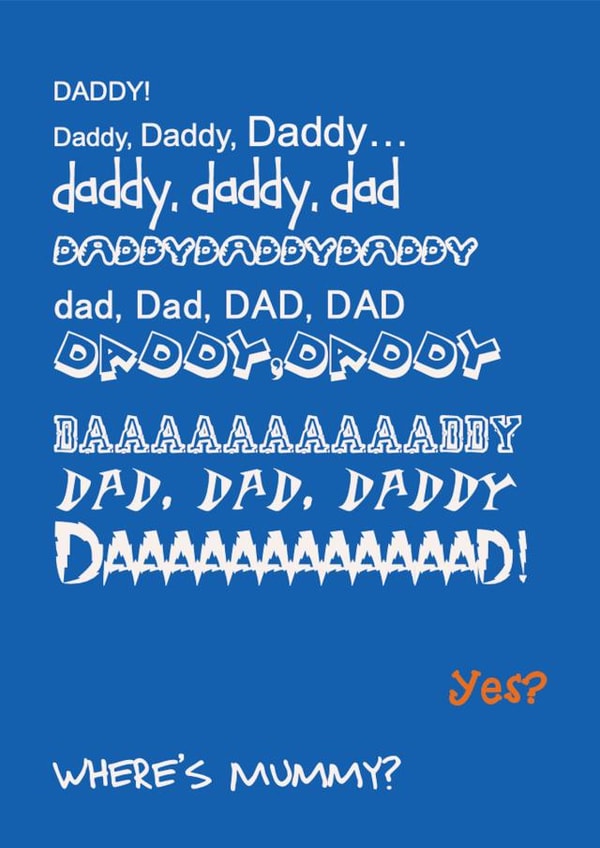 Dad Mummy Father's Day Card 24299 created by Ha! Go on then