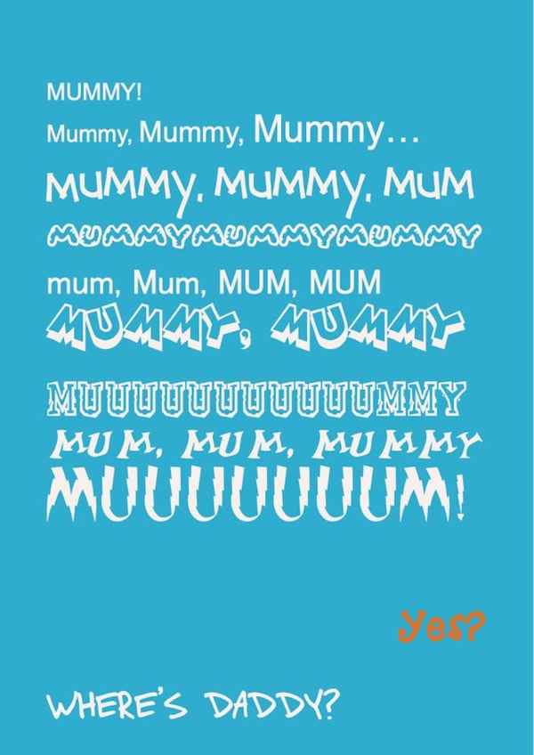 Mummy Daddy Mothers Day Card 24302 created by Ha! Go on then