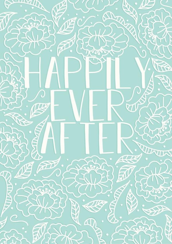 Blue - happily ever after card created by Hen Overton Designs