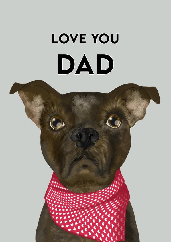 Dad Love Father's Day Card 43393 created by Treacle Bum