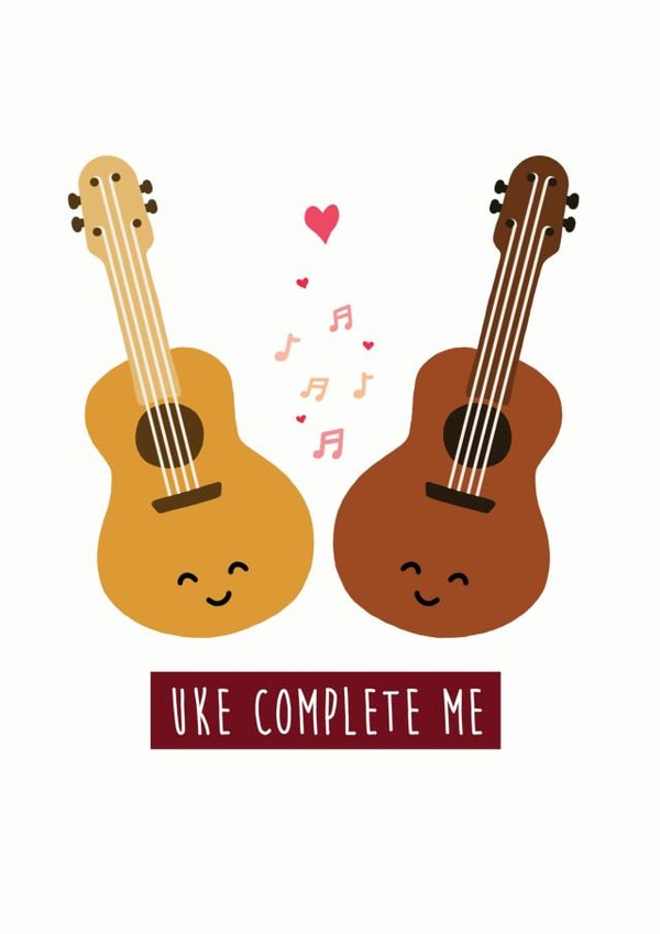 ukulele music Valentines Day Card 43399 created by Holly Collective