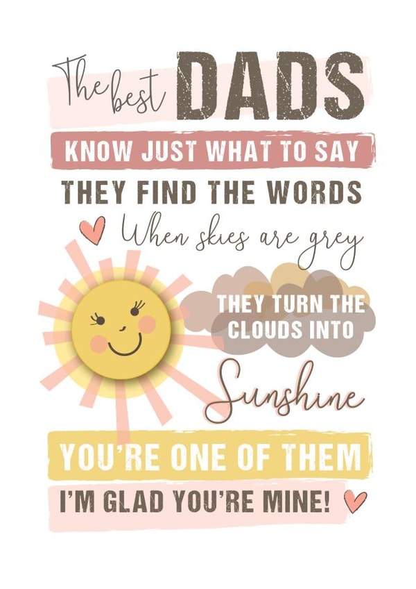 DAD SUNSHINE Father's Day Card 39348 created by Mad Philomena