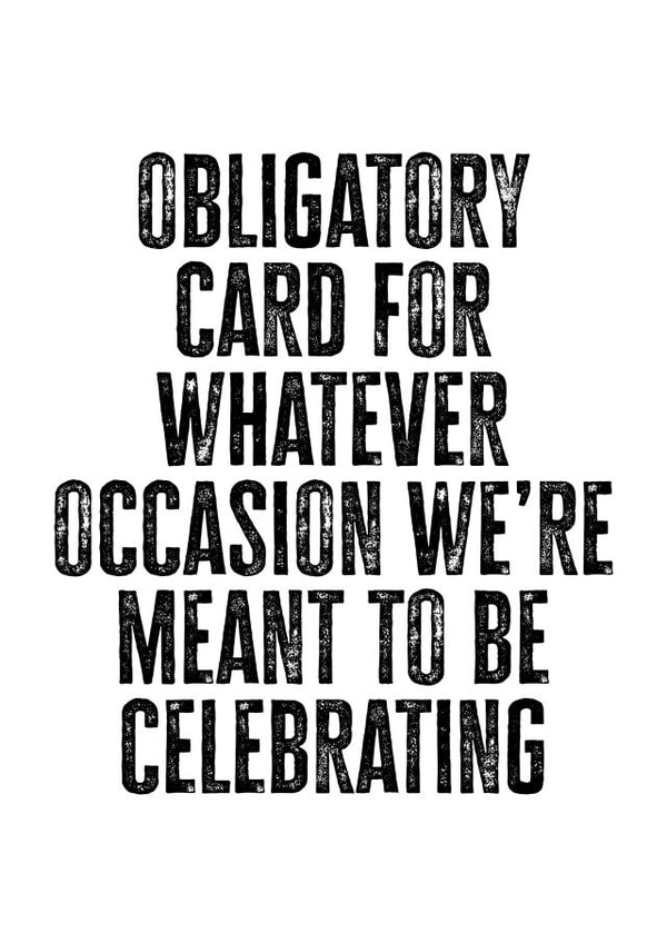 obligatory sarcastic Congratulations Card 18217 created by Prints With Personality