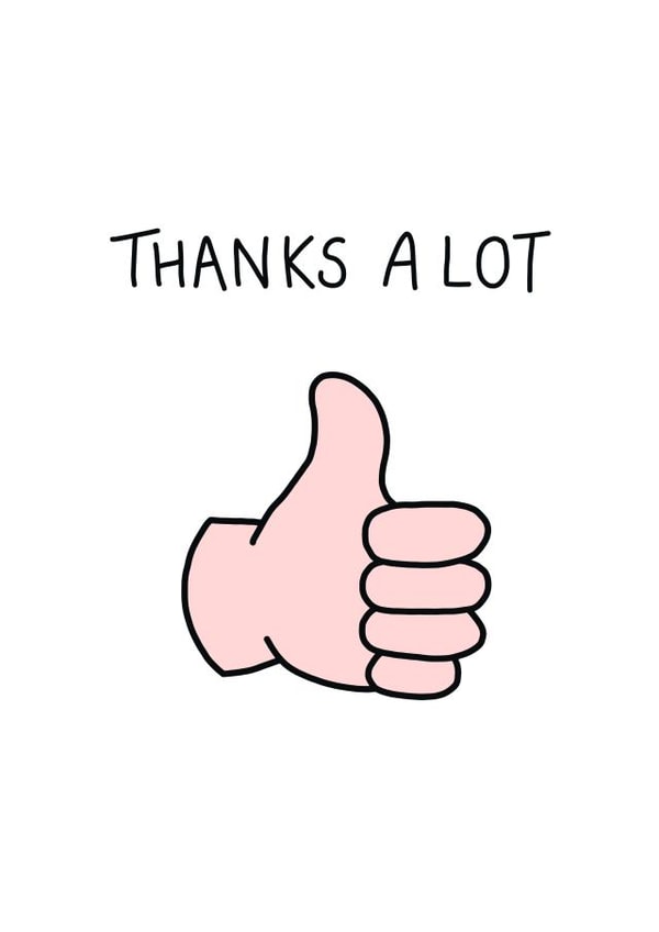 thanks thank you Card 39963 created by Hannah Can't Draw