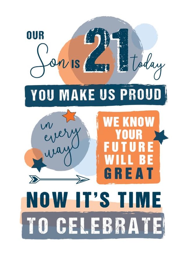 SON 21 Birthday Card 15219 created by Mad Philomena