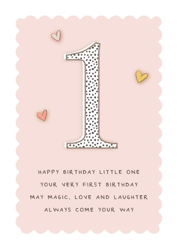 Happy 1st Birthday little one card created by Mad Philomena