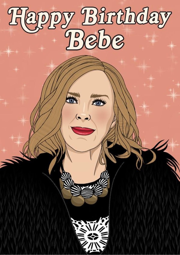 Schitt's Creek bebe birthday card created by Lizzy B Draws.