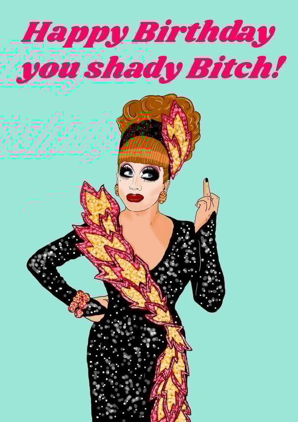 Bianca Del Rio Rupaul Birthday Card 18648 created by The Queer Store