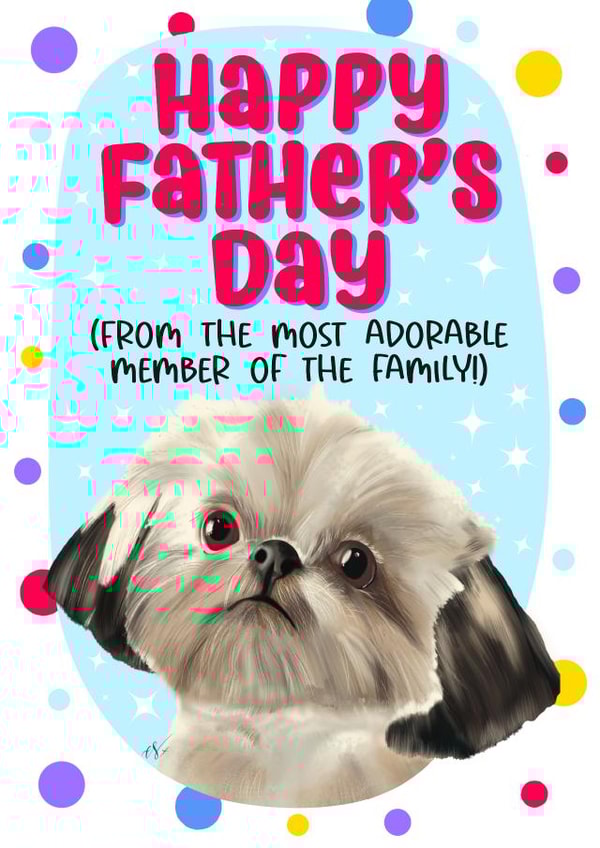Shih Tzu cute Father’s Day created by Little Cat Creates