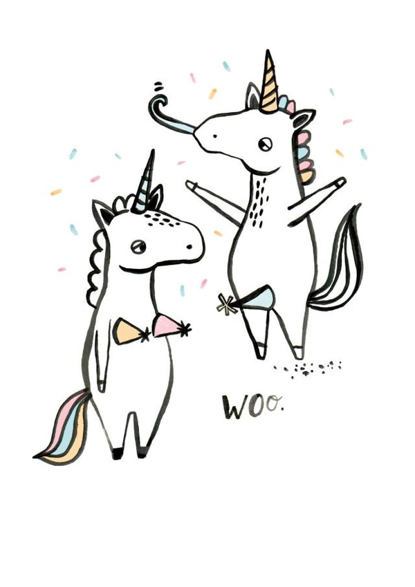 unicorn adult Birthday Card 18248 created by Hotchpotch 