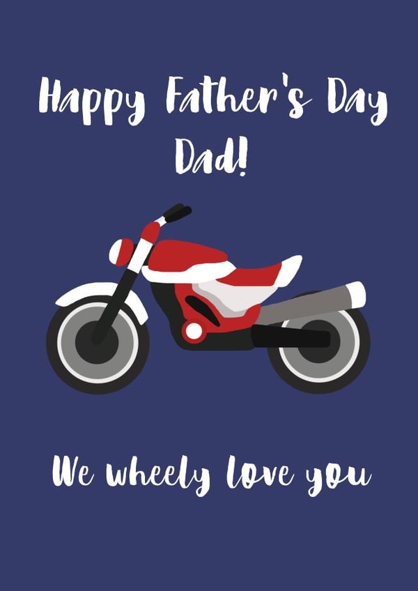 wheely love you Father's Day Card 42473 created by Zoe Shepherd