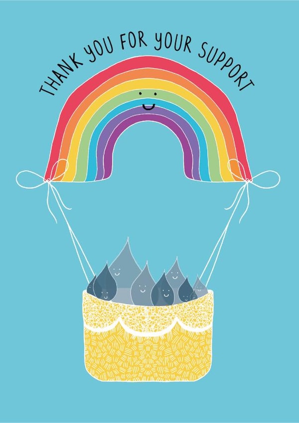 Thank you Rainbow Thank You Card 18779 created by Jennie Moore