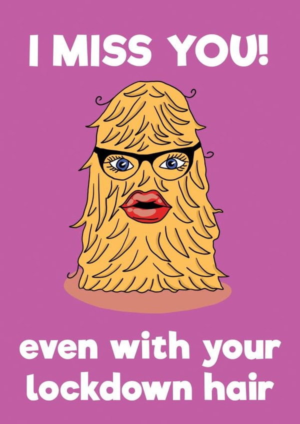 lockdown hair Love & Friendship Card 42983 created by PaperPiranha