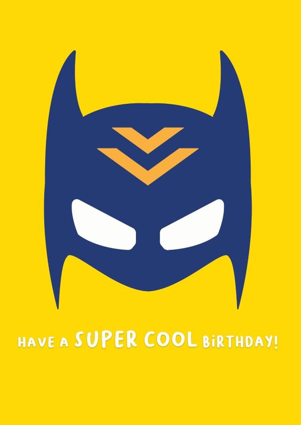 superhero bat Birthday Card 28828 created by Redback Cards