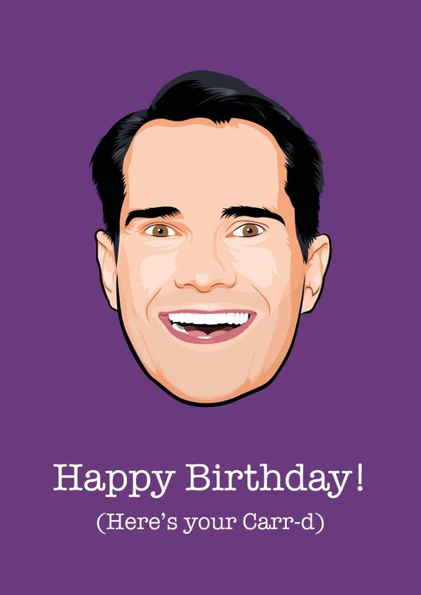 jimmy carr comedian Birthday Card 15930 created by Wayne Oliver