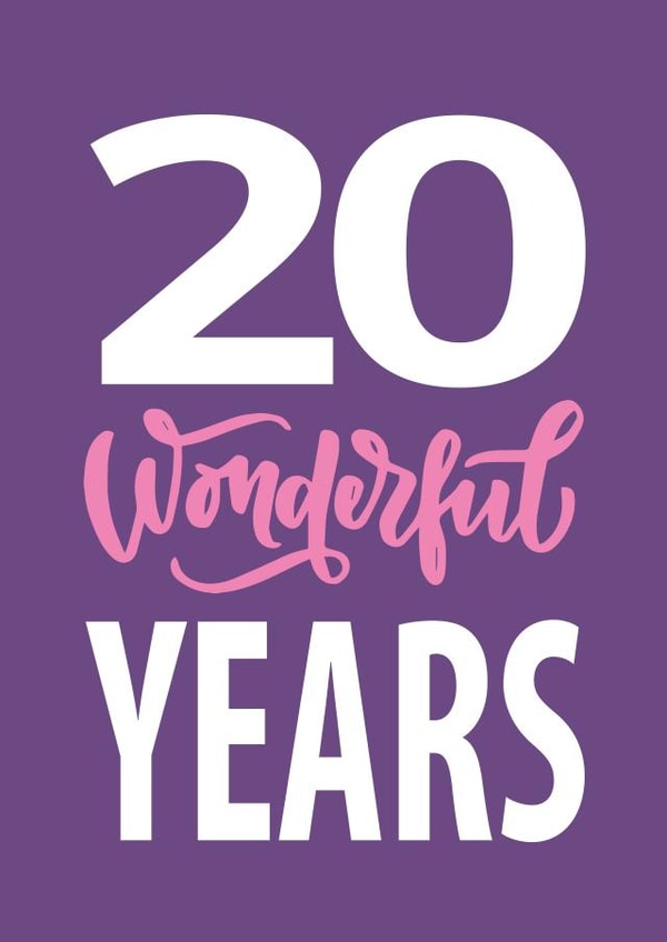 20 20th Anniversary Card 14316 created by Dottie Mottie