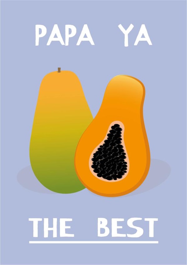 papaya papa Father's Day Card 7393 created by Rumble Cards