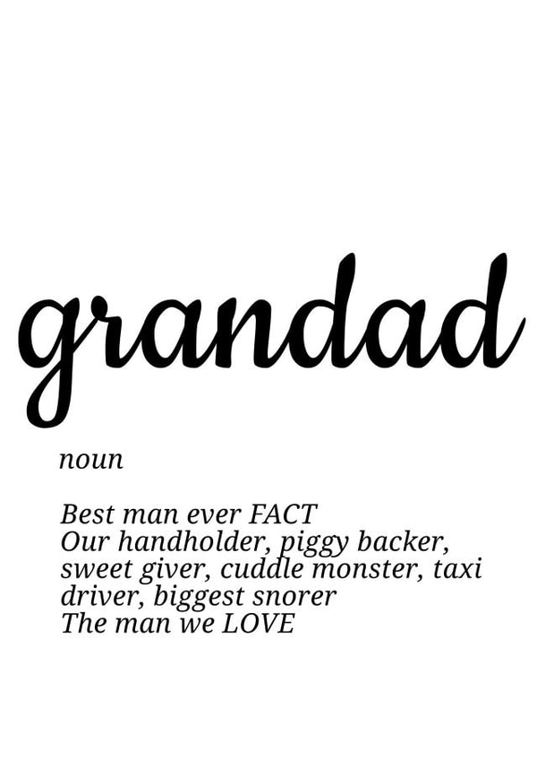 Cute grandad card for birthday, father’s day and just because created by S&T Creations