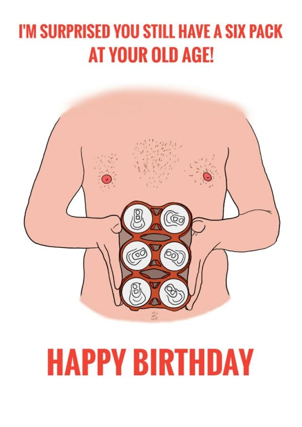 beers six pack Birthday Card 19020 created by Mark-Lee Foster