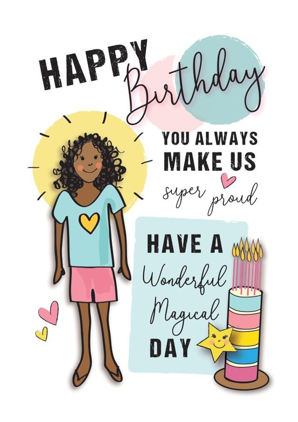 super proud Child Birthday Card 15232 created by Mad Philomena