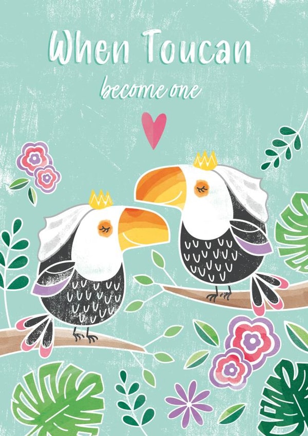 When toucan become one - blue - wedding created by Dinky Rouge